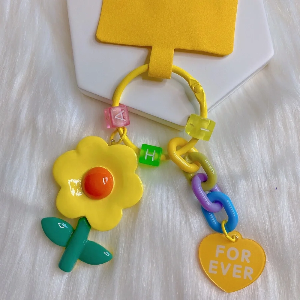 Y2K flower phone charm